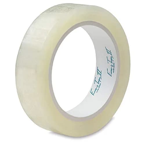 F|S FRAMER SUPPLY Archival Grade White Adhesive Tape 2.4 cm (3/4") x 54.8 m (180 ft) | Acid-Free Framing Tape for Art — Clear / 1" x 180 ft