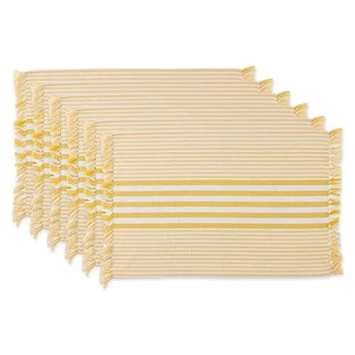 DII Multi Stripe Kitchen Tabletop Collection Placemat Set 13x19 inches (33x48 cm) - Set of 6 thumbnail 1