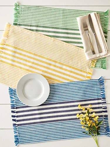 DII Multi Stripe Kitchen Tabletop Collection Placemat Set 13x19 inches (33x48 cm) - Set of 6 thumbnail 6