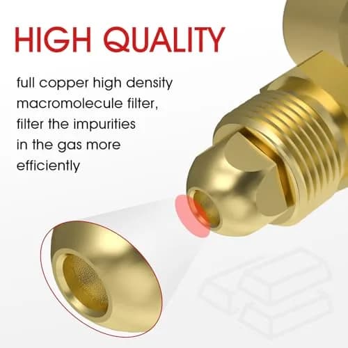 YESWELDER Welding Gas Regulator Flow Meter with Hose, CGA-580 Inlet, 0-60 CFH, 0-4000 PSI, Brass Construction | For MIG/TIG Welding thumbnail 7