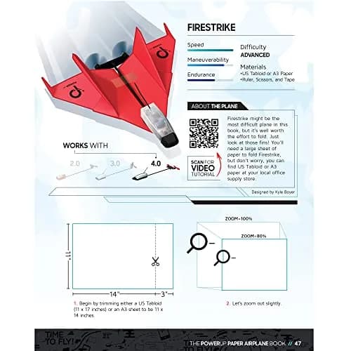 POWERUP TOYS The PowerUp Paper Airplane Book | 10 Unique Designs & STEM Learning (59 pages, paperback) thumbnail 8