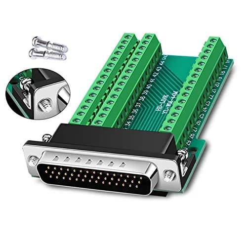 ANMBEST DB44 Solderless Serial to 44 Pin Port Terminal Male Adapter | 2A 24V Rated thumbnail 1