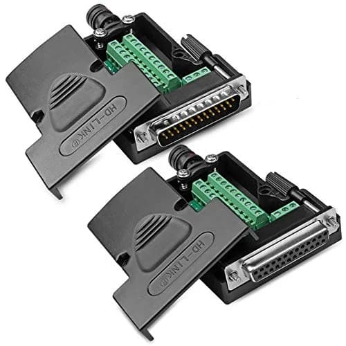 ANMBEST DB25 Solderless Serial Terminal Adapter Male+Female | 24V 2A, 74mm x 57mm x 26mm thumbnail 1