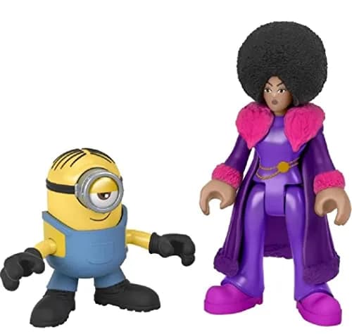 IMAGINEXT Minions Stuart & Belle Bottom Action Figures | Poseable 2-Inch Figures for Kids Ages 3-8 thumbnail 1