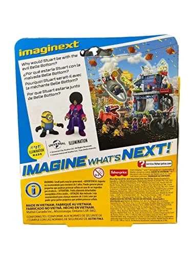 IMAGINEXT Minions Stuart & Belle Bottom Action Figures | Poseable 2-Inch Figures for Kids Ages 3-8 thumbnail 3