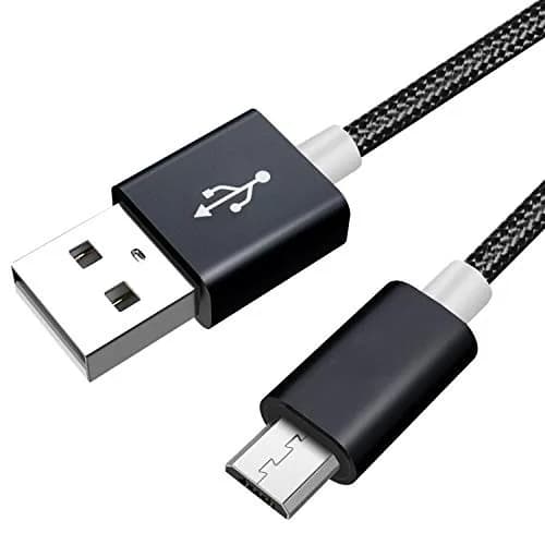 Akingdleo Black USB Charging Cable for Bose QC35 II Headphones | 1.5m (5ft) Nylon Braided thumbnail 1