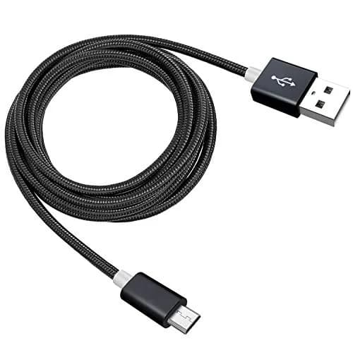 Akingdleo Black USB Charging Cable for Bose QC35 II Headphones | 1.5m (5ft) Nylon Braided thumbnail 3