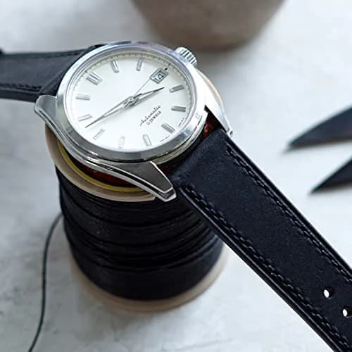 Benchmark Basics Quick Release Leather Watch Band - Premium Italian Full Grain Leather, 20mm | Classic Style & Easy Swap thumbnail 4