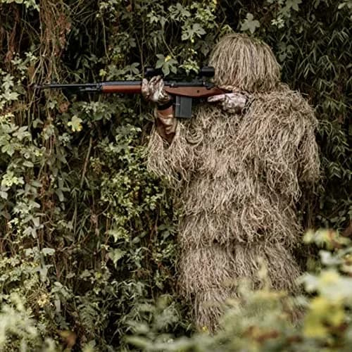 MOPHOTO 5 in 1 Ghillie Suit 3D Camouflage Hunting Suit - Jacket, Pants, Hood, Carry Bag, Youth & Adult Sizes thumbnail 6