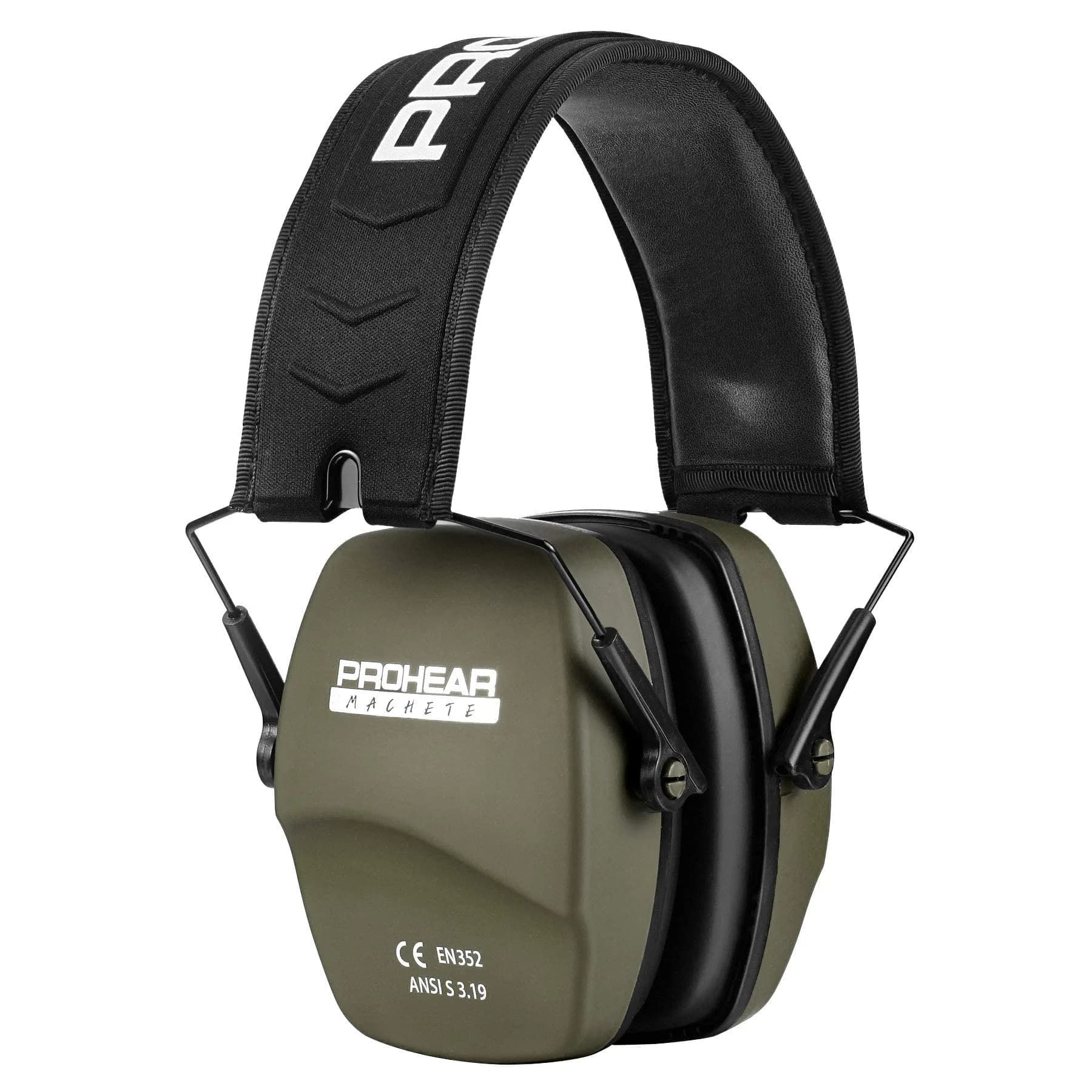 PROHEAR 016 NRR 26dB Shooting Ear Protection Slim Passive Earmuffs Green Passive Foam | Foldable & Lightweight for Hunting, Woodworking, and Range Use