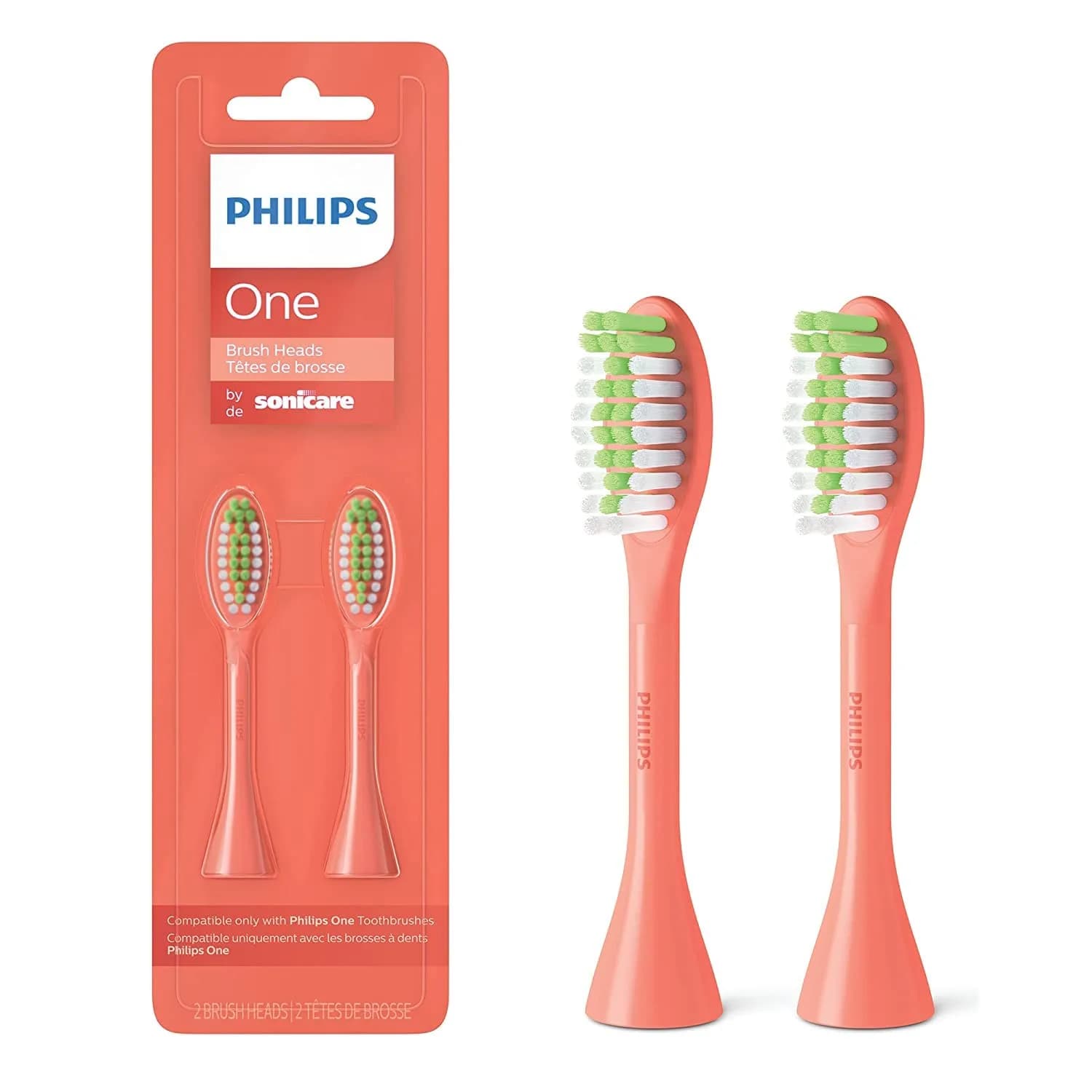 Philips Sonicare Replacement Brush Heads for Kids, 2-Pack Purple | Protects Enamel & Gums — Miami Coral / Brush Head