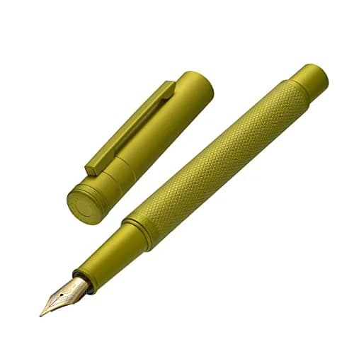Asvine Mustard Yellow Forest Fountain Pen Extra Fine Nib | Smooth Ink Flow Writing Instrument thumbnail 1