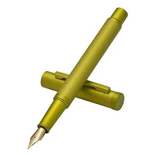 Asvine Mustard Yellow Forest Fountain Pen Extra Fine Nib | Smooth Ink Flow Writing Instrument thumbnail 2