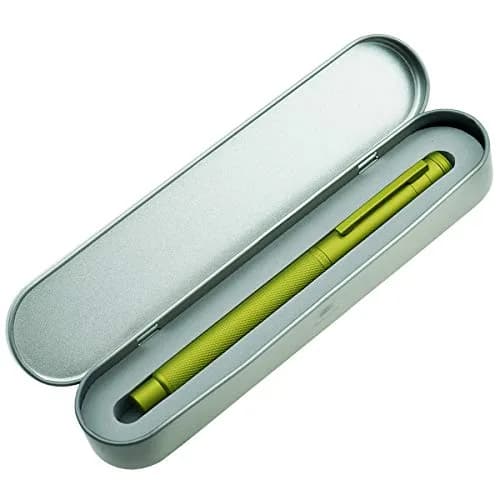Asvine Mustard Yellow Forest Fountain Pen Bent Nib, Classic Design with Converter and Metal Pen Case | Smooth Ink Flow thumbnail 3