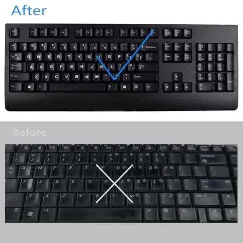 MUBUY-GOL 2 Pack Korean Keyboard Stickers 7.09" x 2.56" | Dual Language Vinyl Decals for Laptop & Desktop thumbnail 3