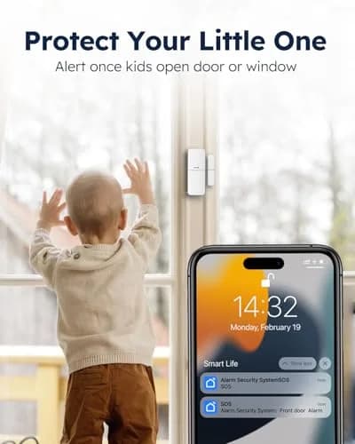 tolviviov WiFi Door Alarm System 8-Piece Kit | Real-Time Alerts, No Monthly Fee, DIY Installation thumbnail 4