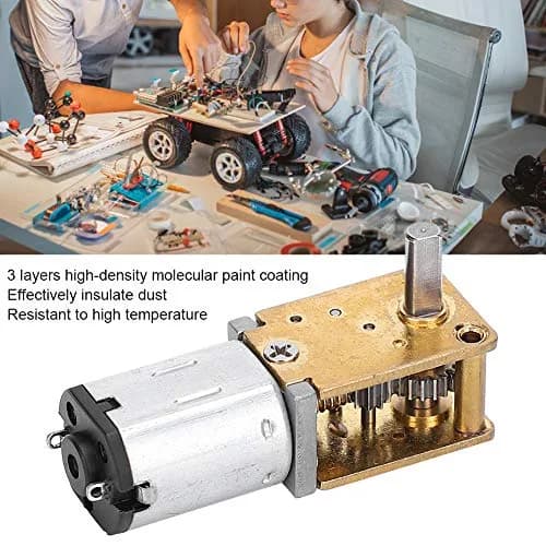 Hilitand Mini Gear Motor 3V | High Torque, Low Noise, 16RPM, Geared DC Motor thumbnail 3