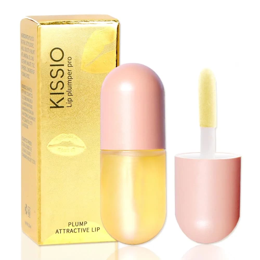 KISSIO Natural Lip Plumper Gloss 5.6ml (0.19 Fl Oz) | For Fuller, Hydrated Lips — 03#Rose