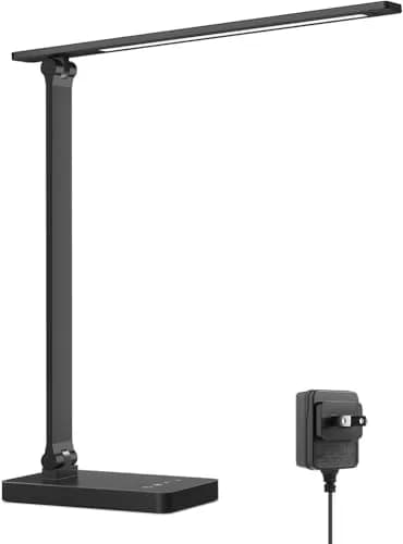 Lepro LED Desk Lamp 9.5W 750LM Black | Modern Touch Control for Home Office, Study, Crafting thumbnail 1