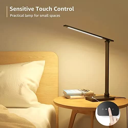 Lepro LED Desk Lamp 9.5W 750LM Black | Modern Touch Control for Home Office, Study, Crafting thumbnail 5
