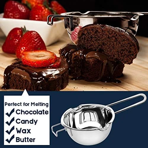 Marsheepy 1QT Double Boiler Melting Pot 1000ml (33.8 Fl Oz) | Stainless Steel Chocolate Wax Candy Melting Pot with Spatula thumbnail 6
