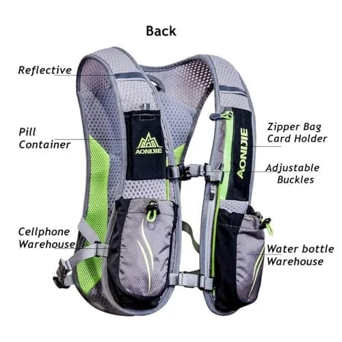 AONIJIE 5.5L Hydration Vest Backpack for Men & Women | 250g (8.82oz) Lightweight Trail Running Pack thumbnail 8