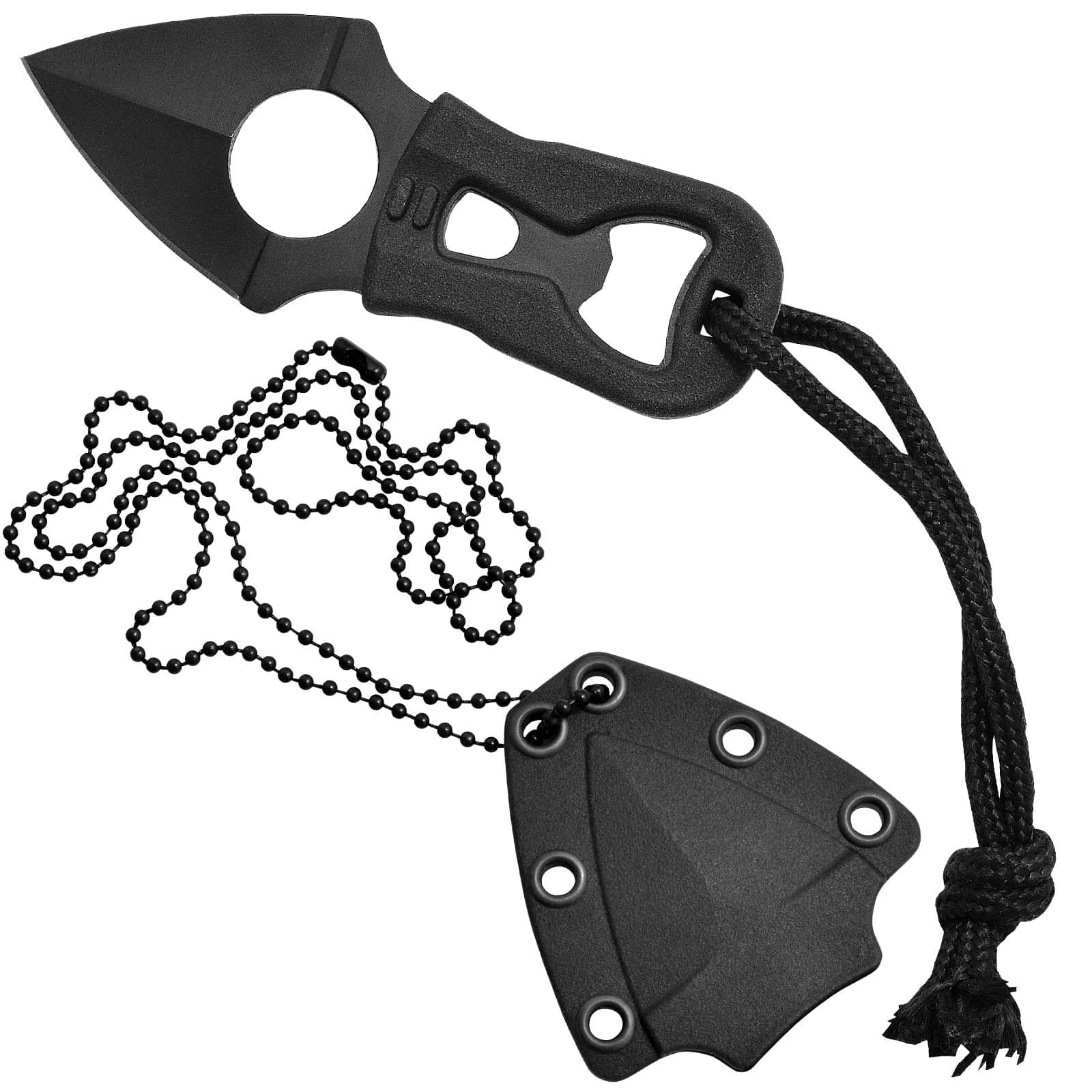 Camillus Heater II Neck Knife 4.25" (1.75" Blade) | Tactical Survival Fixed Blade with Carbonitride Titanium Coating - main product image