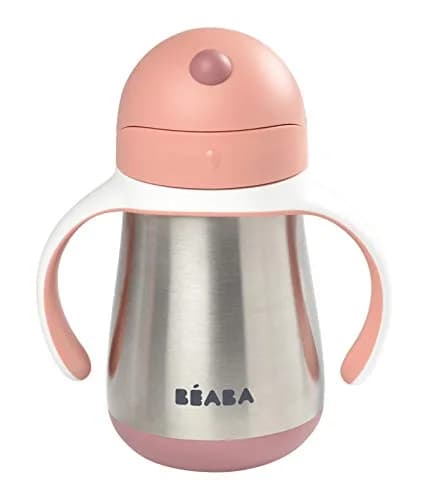 Béaba Stainless Steel Straw Sippy Cup, Insulated Toddler Cup 250ml (8.5 Fl Oz) | Spill-Proof for 8+ Months thumbnail 2