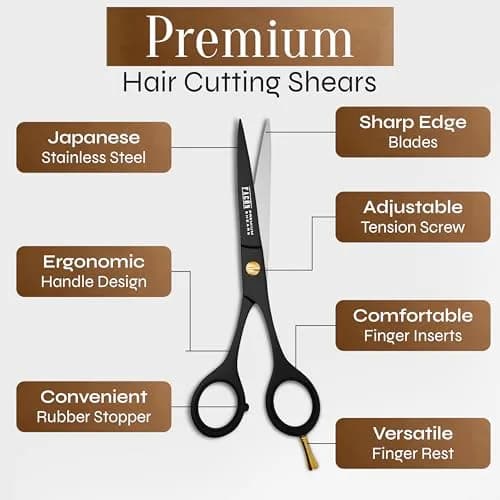 Facón Professional Hair Cutting Scissors 6.5 Inch Razor Edge Barber Shears | Japanese Stainless Steel thumbnail 6