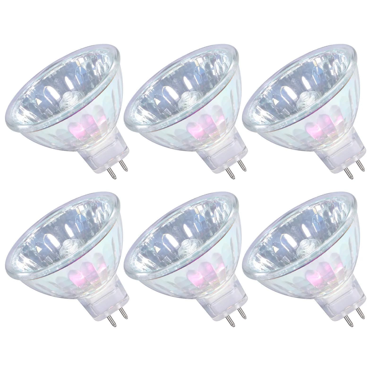 GMY MR16 Halogen Light Bulb 50W 12V GU5.3 Base, 720 Lumens, Dimmable Spot Light 6 Pack | Specialty Lighting for Cabinets & Displays