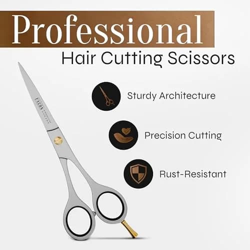 FACON Professional Hair Cutting Scissors 6.5 Inch Japanese Stainless Steel | Razor Edge Barber Shears for Men, Women & Kids thumbnail 2