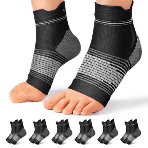 PAPLUS Plantar Fasciitis Socks 6 Pairs Small (Black) | Orthopedic Brace for Daily Pain Relief thumbnail 1