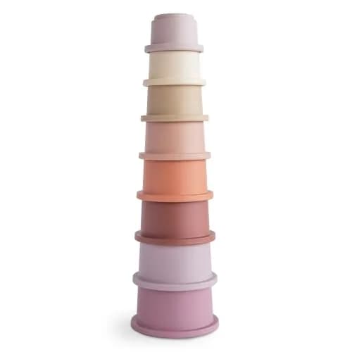 mushie Stacking Cups Toy 8pcs | Made in Denmark for 0-3 Years thumbnail 1