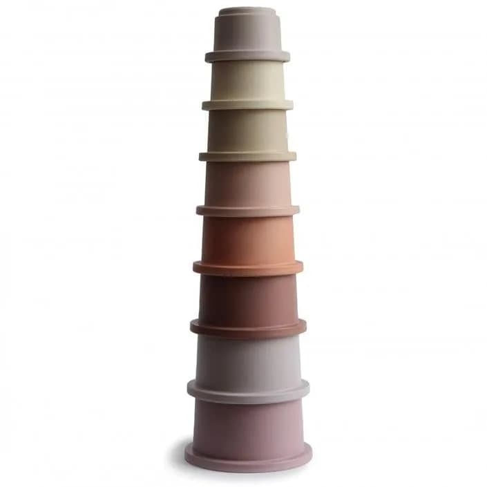 mushie Stacking Cups Toy 8pcs | Made in Denmark for 0-3 Years thumbnail 3