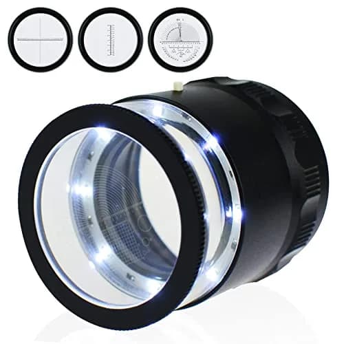 DANOPLUS 10X Jewelry Magnifier with LED Light & Glass Scale Chart | 25mm Field of View, Adjustable Focus thumbnail 1