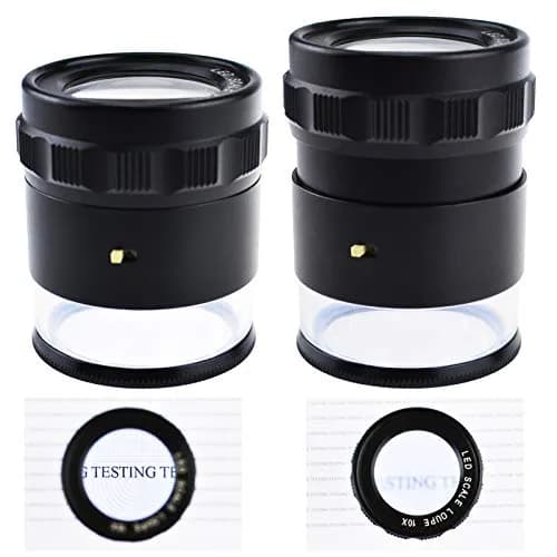 DANOPLUS 10X Jewelry Magnifier with LED Light & Glass Scale Chart | 25mm Field of View, Adjustable Focus thumbnail 4