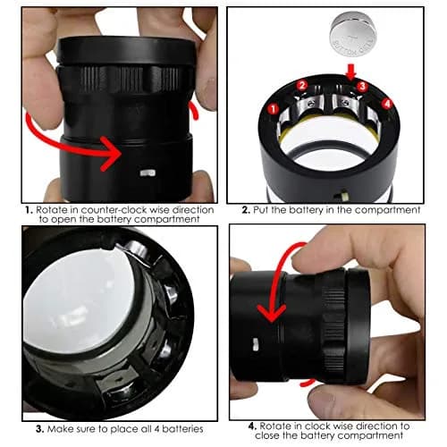 DANOPLUS 10X Jewelry Magnifier with LED Light & Glass Scale Chart | 25mm Field of View, Adjustable Focus thumbnail 3