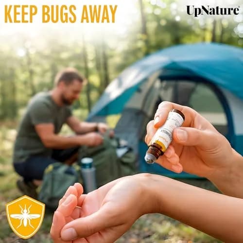 UpNature Citronella Oil Roll On – Camping Essentials - 100% Natural Citronella Essential Oil for Skin thumbnail 2
