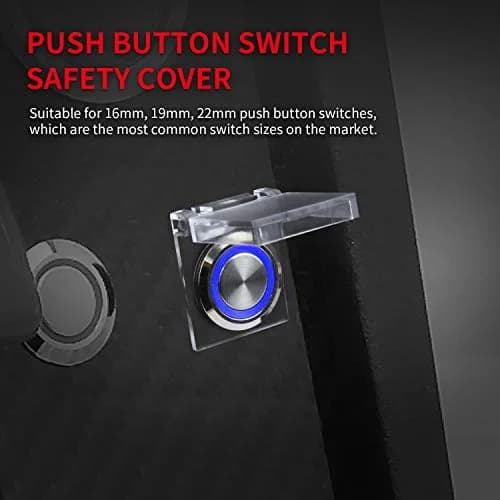DAIERTEK 22mm Push Button Switch Cover Guard Protector, Transparent Plastic, 3-Pack | Child-Proof, Dust-Proof, Waterproof thumbnail 7