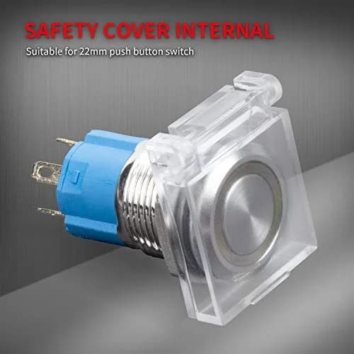 DAIERTEK 22mm Push Button Switch Cover Guard Protector, Transparent Plastic, 3-Pack | Child-Proof, Dust-Proof, Waterproof thumbnail 3