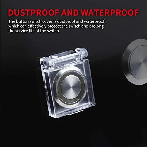 DAIERTEK 19mm Transparent Push Button Switch Safety Cover Guard (3-Pack) | Protects Against Dust, Water, and Accidental Activation thumbnail 4