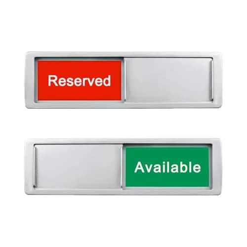 LoYinLo Do Not Disturb/Please Knock Sign 7'' x 2'' Black | Magnetic Privacy Door Indicator thumbnail 1