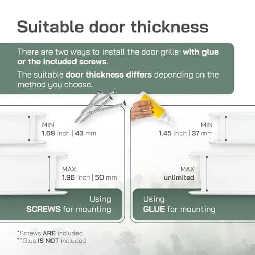 Vent Systems White Plastic Door Air Vent Cover Grill 45cm (18" x 5") | Improves Airflow Between Rooms thumbnail 4