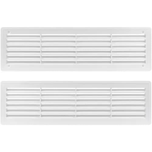 Vent Systems White Plastic Door Air Vent Cover Grill 45cm (18" x 5") | Improves Airflow Between Rooms thumbnail 9