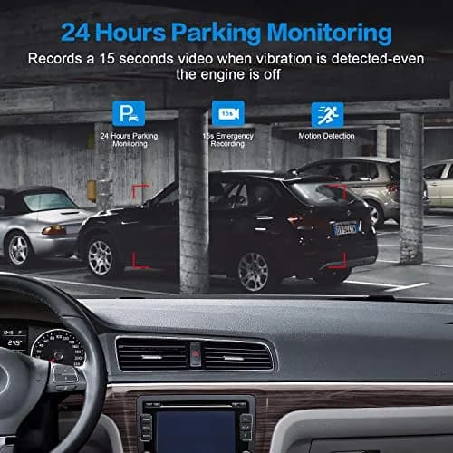 BOOGIIO 1080P Dash Cam with 32GB SD Card, 3-inch IPS Screen, 170° Wide Angle, Aluminum Alloy Case | Night Vision, WDR, Parking Monitor thumbnail 4