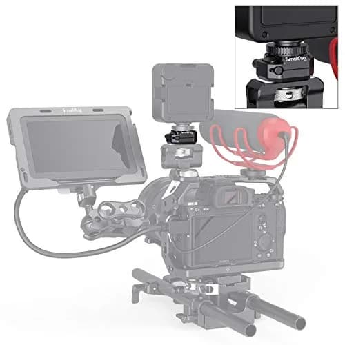 SmallRig Cold Shoe Mount with Safety Release - 2797 | Compact Aluminum Accessory Mount thumbnail 3