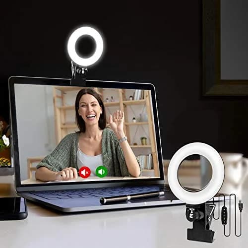 Cyezcor Video Conference Lighting Kit with Monitor Clip | 3200K-6800K Adjustable Light | 10W Brightness thumbnail 1