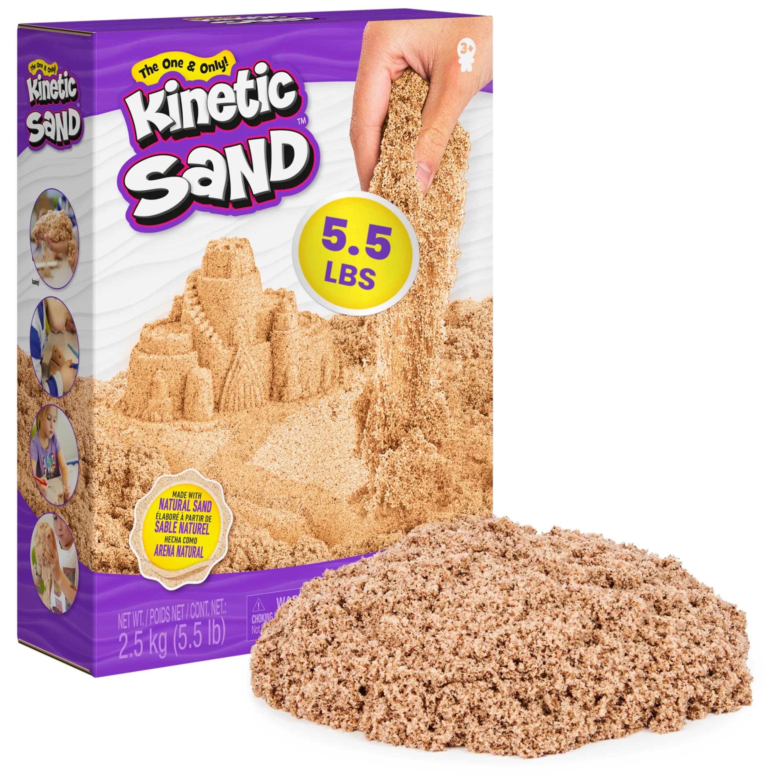 Kinetic Sand 2.5kg (5.5lb) Brown Sand | Sensory Play for Ages 3+