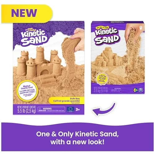 Kinetic Sand 2.5kg (5.5lb) Brown Sand | Sensory Play for Ages 3+ thumbnail 6