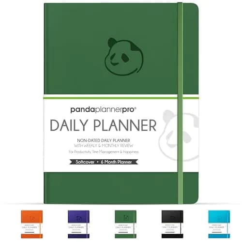 Panda Planner Pro A4 Daily Planner 2026 Dark Green | Undated, Deep Organization for Students & Professionals thumbnail 1